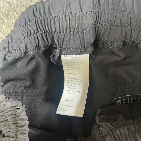 FIGS Scrub Pant Women XS Black Technical Drawstring  Bottom Jogger W21SW204 - Picture 6 of 16